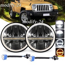 Pair 7inch Round LED