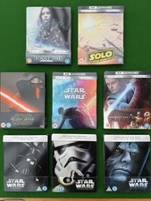 Star Wars Steelbook Collection – 9 Titles – 4K & Blu-ray – Excellent Condition