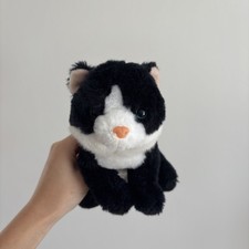 Keel Toys Cat Black White Kitten Soft Toy Plush Comforter 7” Blue Eye tuxedo 