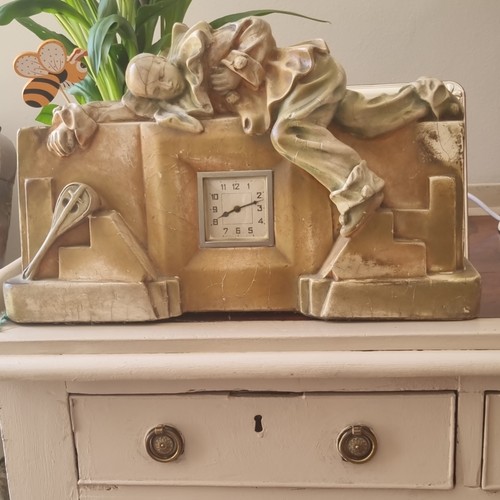 Antique art deco clock - art,