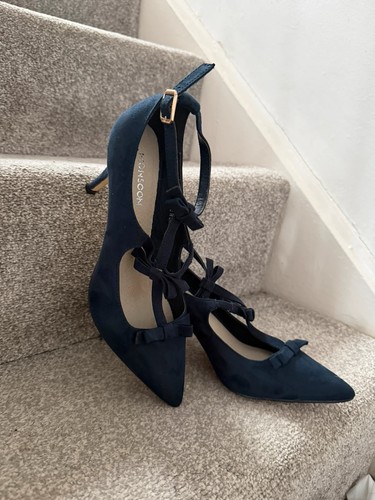 Monsoon navy bow pointed court - monsoon,