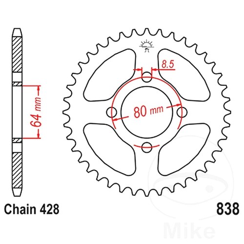 Rear sprocket 31z - jt,