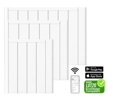 Mylek WIFI Ceramic Radiator White Panel Heater Electric Timer Eco 1kw 1.kw 2kw