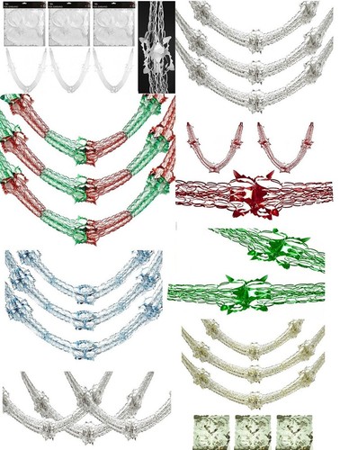 Foil garlands christmas - 3x,
