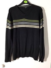 Thomas Nash Men's Jumper Size Small Black Striped Debenhams