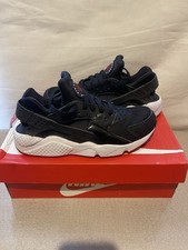 Original Nike Air Huarache Black Gym Red White Trainers Sneakers 318429 032