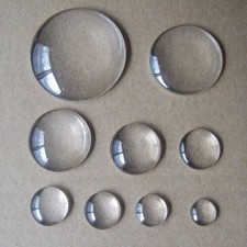 10 x Round Clear Glass