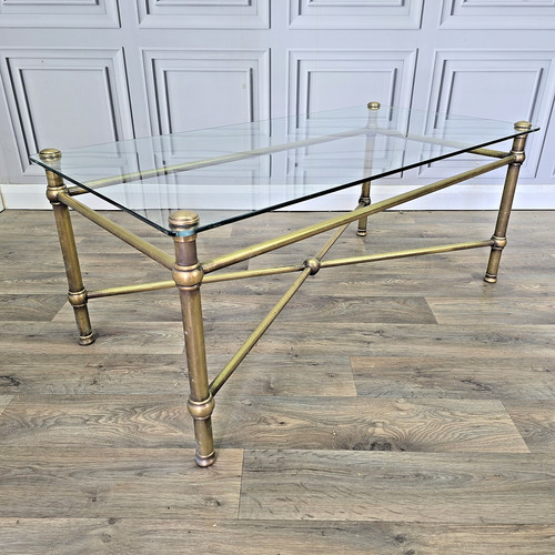 Vintage brass coffee table - vintage,