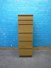 IKEA MALM TALL 6 DRAWER TALLBOY / SLIM CHEST - MIRROR TOP DRAWER - SEE EBAY SHOP