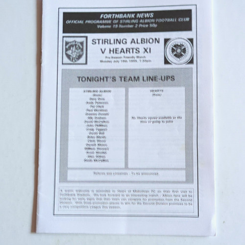 Stirling albion hearts july - ,