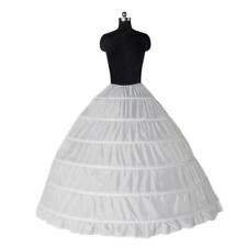 Women Crinoline Petticoat  6 Hoop Skirt Slips Long Underskirt for Wedding Bridal