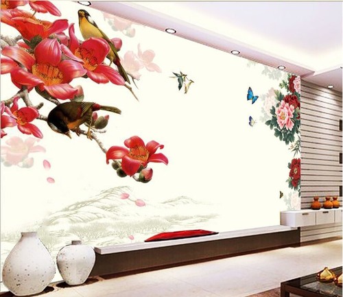 Delicate red flower - 3d,