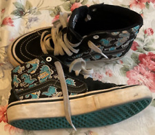 VANS Youth Sk8-Hi Pro Vanosaur Skate Shoes Black Blue VN0A45JDRW7 High Top 4.5