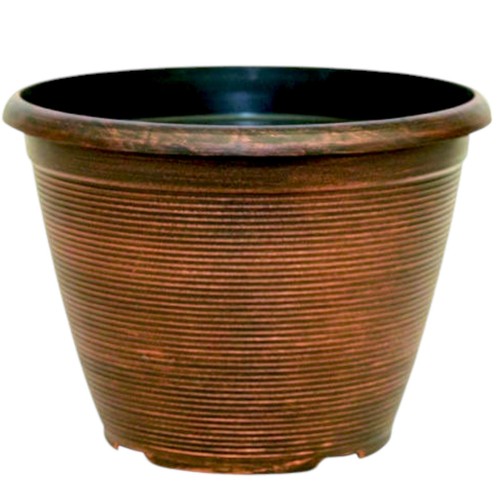 Medium copper round - plant, pot
