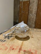 Art Glass Gazing Ball Ornament Pearl Orb Hand Blown Sun Catcher Decorative