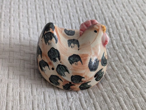 Vintage hand painted chicken - hand,