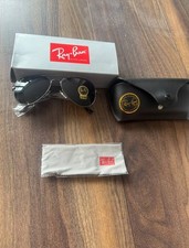 Ray-Ban Aviator Sunglasses Gun Metal Frame, Black Lenses