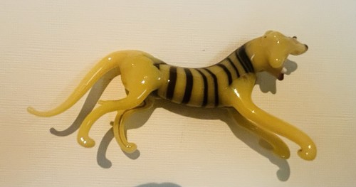 Vintage lampwork glass tiger - lampwork,