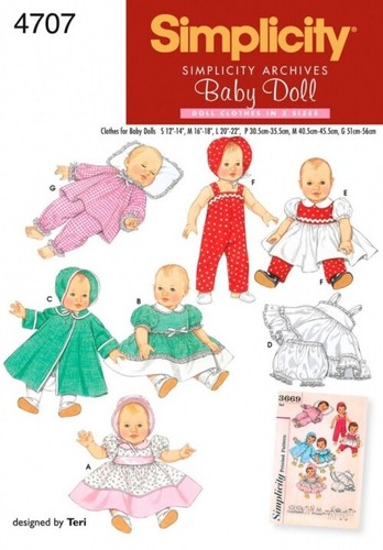 Simplicity 4707doll clothes - 4707doll,
