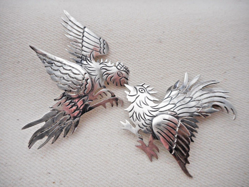 Pair vintage sterling peru - pair, of