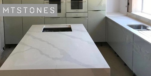 Calacatta quartz kitchen - calacatta,