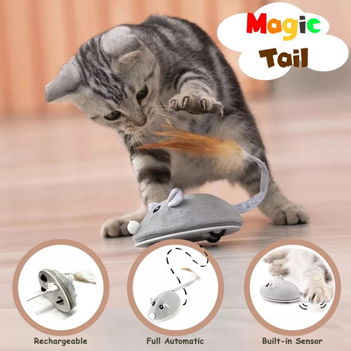 Interactive cat toy mouse - interactive,