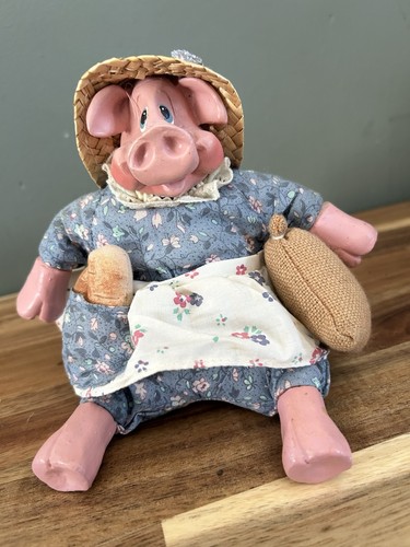 Vintage russ berrie pig doll - berrie,