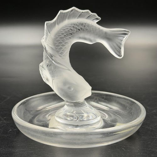 Lalique leaping fish crystal - lalique,