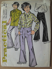 FF 7 Years Boy's Flares Trousers & Shirt 1970s Vintage Sewing Pattern 6595