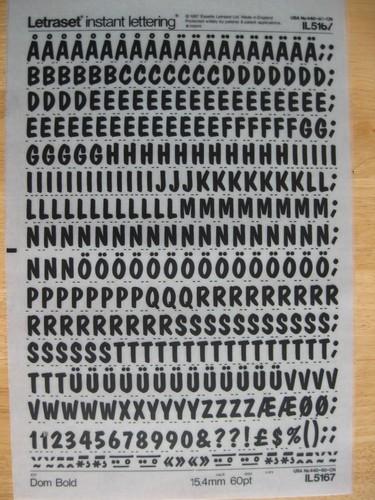 Letraset upper case - .1,