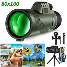 80X100 Binoculars Super High Power Portable Monocular Telescope Hunting Camping