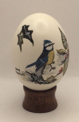 Egg hand painted genuine - egg,