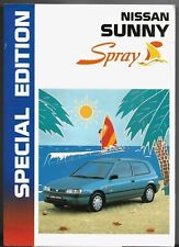 Nissan Sunny Spray 1.4 Limited Edition 1994 UK Market Sales Brochure 3-dr 5-dr