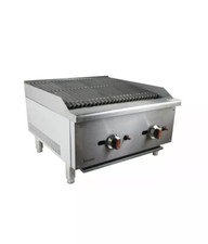 New American Gas Char Broiler 2 Burner Char Grill 610mm, Natural gas or LPG