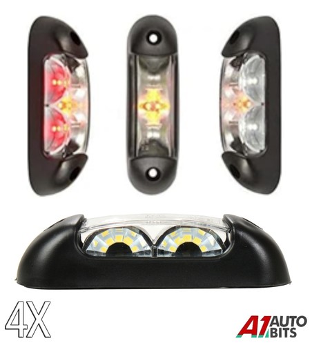 Led amber red - 4x, white