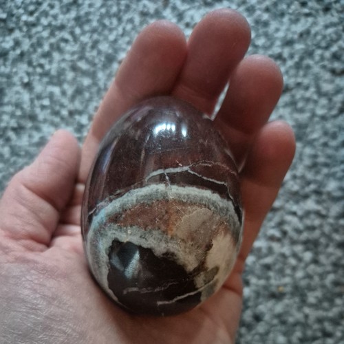 Fossil wood crystal - crystal, egg