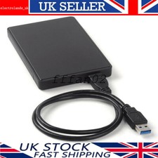 2.5 Inch USB 3.0 Hard Drive Enclosure SATA HDD/SSD Caddy Case For LAPTOP PC UK