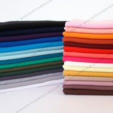 100% Knitted Cotton 2x2 Rib Stretch Babywear Sleepwear Ribbed Fabric Material