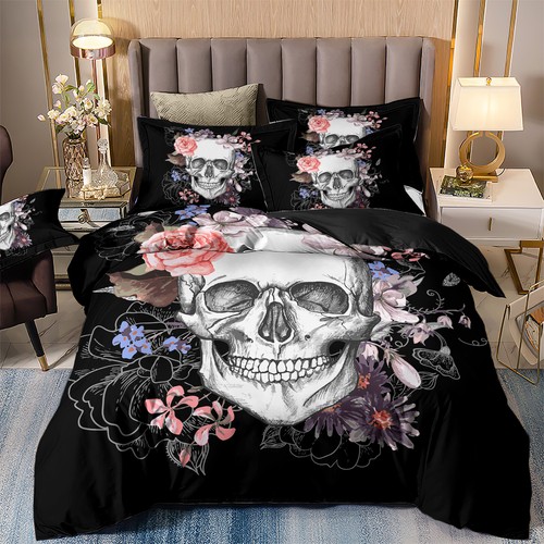 Gothic skull duvet cover set - gothic,