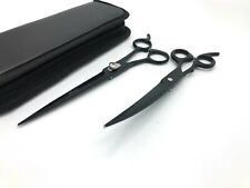 Professional Pet Grooming CURVED Scissors + STRAIGHT CUTIING SHEARS SET J2 8.5”