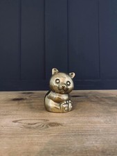 Solid brass bear cute - solid, small