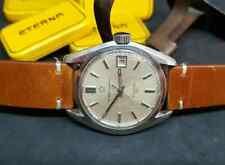 RARE USED VINTAGE ETERNA-MATIC KONTIKI 20 SILVER DIAL DATE AUTOMATIC MAN'S/ S067