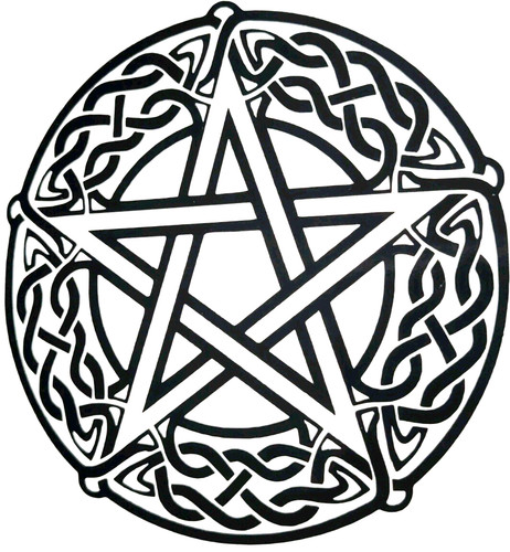 Pentagram decal vinyl - 1x,