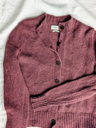 Toast wool burgundy cardigan - wool,