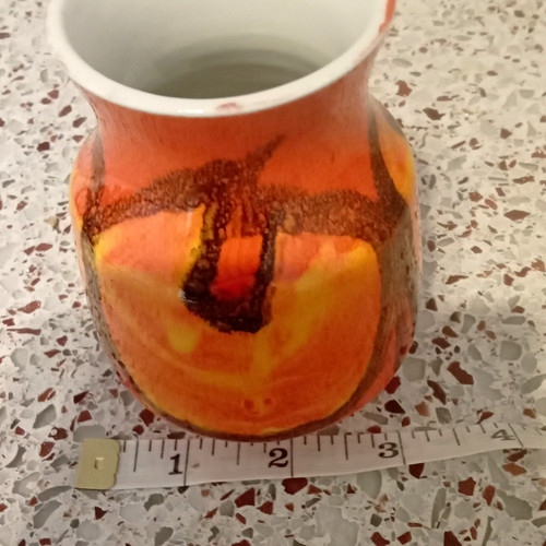 Abstract glossy ceramic jug - abstract,