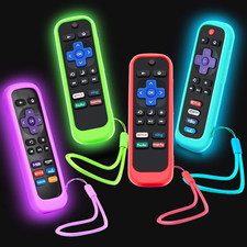 4pcs Case for  Remote,Cover for Hisense/Tcl TV Steaming Stick - Glow in the Dark