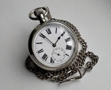 Billodes (Zenith) Antique Original Swiss Pocket Watch with Chain. Before 1911