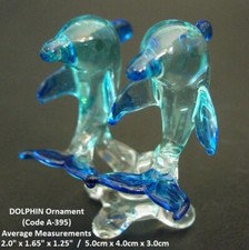 Collectors Glass DOLPHIN PORPOISE Glass Figurine Glass Animal Glass Ornament Art