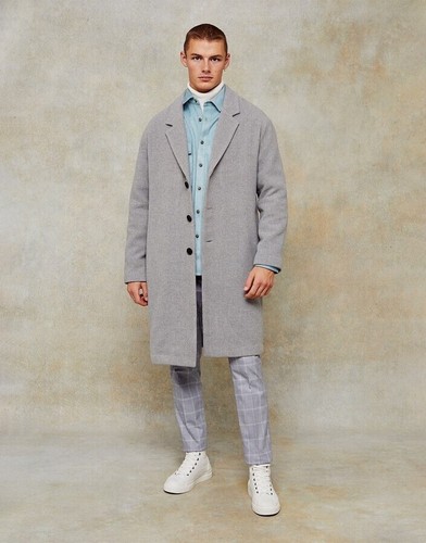 Topman dropped shoulder coat - dropped,