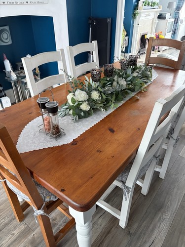 Solid pine table and chairs - solid,